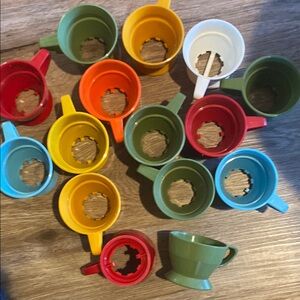 Vintage retro boho cup holders solo set of 15 drink handles